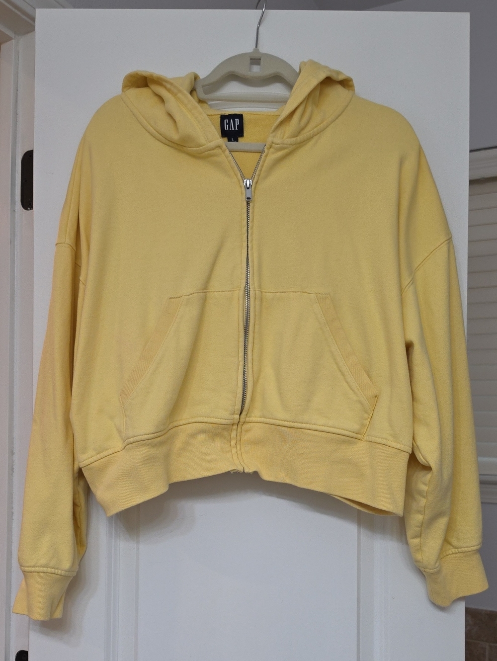Yellow zip-up hoodie